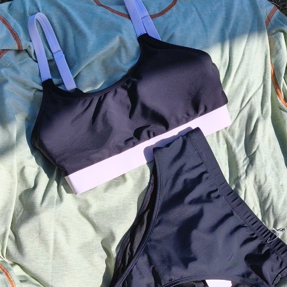 Black and White Bikini Set